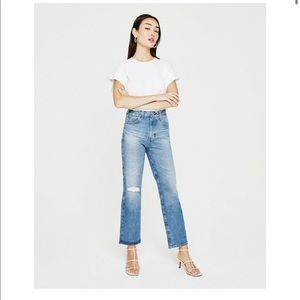 AG Vintage High-Waisted Straight Leg Jeans Size 25